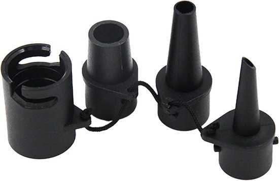 Luchtpompadapter Set - Opblaas Accessoires - Sneller Opblazen - 3 Verwisselbare Sproeiers - 1 Set - Zwart