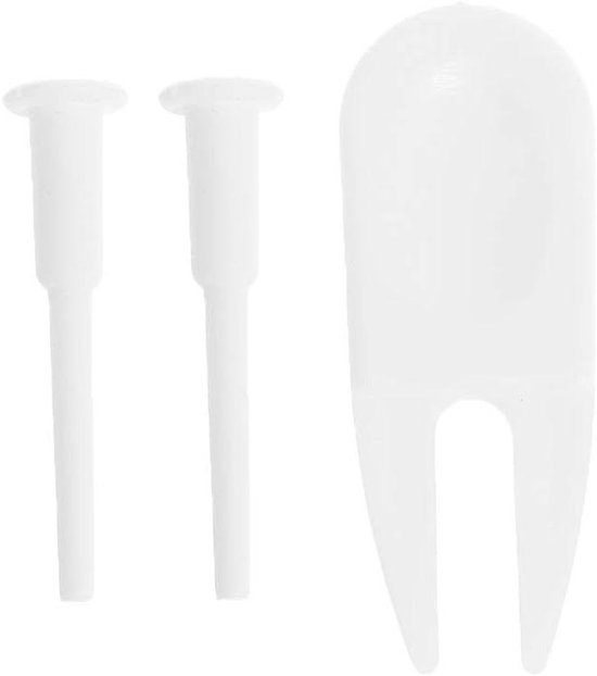 Luchtstopper Set - Ventiel Pin - Yoga Bal Repareren - Inclusief Trekker - 5.1 cm - Wit