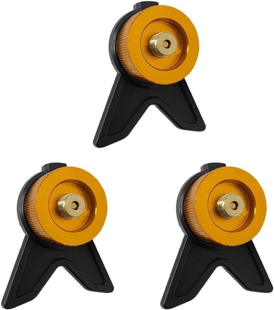 Luchttank Adapter - Gas Converter - Camping Koken - Automatische Uitschakeling - 3-delig - Oranje