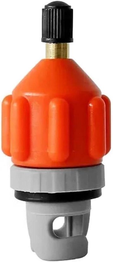 Luchtventiel Adapter - Opblaas Adapter - Water Sporten - Duurzaam Nylon Materiaal - 8 cm Lengte - Oranje van Merkloos