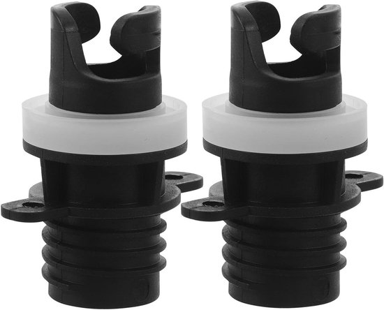 Luchtventiel Adapter - Pomp Connector - Opblaasbare Boten - Snelle Installatie - 2 Stuks - Zwart van Merkloos