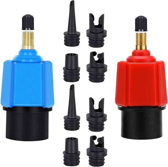 Luchtventieladapter - Pompadapter Ventielconverter - Watersport Uitrusting - Multifunctionele Aansluitingen - 7.1x3.4 cm - Rood van Merkloos