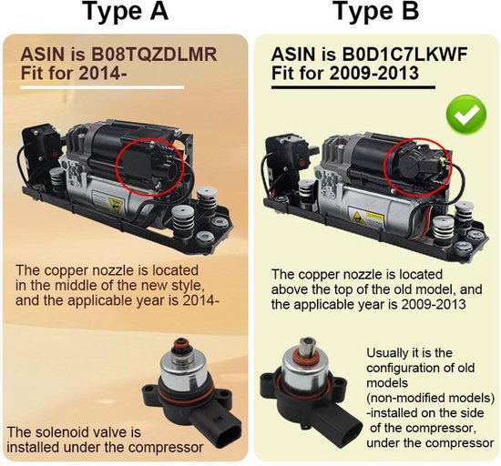 Luchtvering Solenoïde Ventiel Compressor Pomp Reparatiekit voor BMW 5 Serie van Merkloos