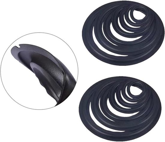 Luidspreker Reparatie Kit - Speaker Rand Vervanging - Luidspreker Onderhoud - Anti-Aging Rubber - 8 Inch (20.3 cm) - Zwart