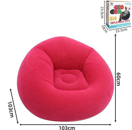 luie bank - Massaal opblaasbare - Enkele zitzakvorm Opvouwbare bolvormige van Merkloos