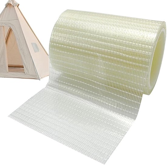 Luifel reparatietape - Zeil reparatie - Buiten repareren - Weerbestendig - 10cm x 20m - Transparant