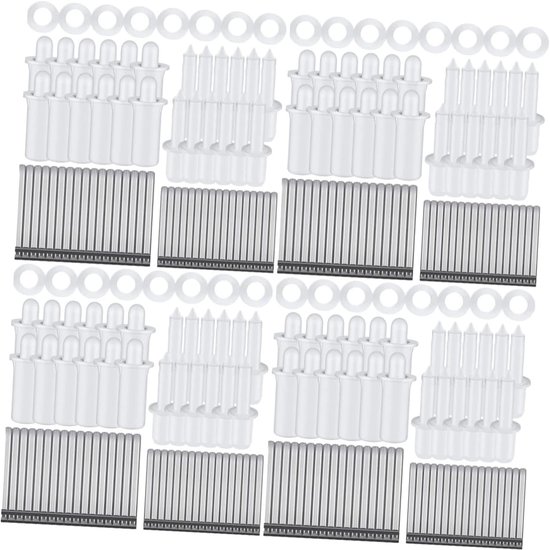 Luikvervangingspennen - Reparatieset Luiken - Luiken Repareren - Duurzaam Kunststof - 4 Sets - Wit
