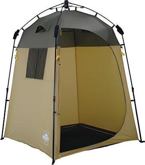 Lumaland - Douche tent - Omkleedtent - Toilet tent - Quick Up System - 155x155x205cm - Bruin van Merkloos