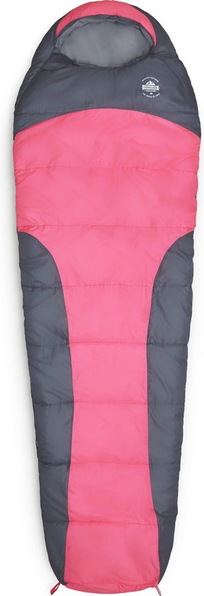 Lumaland - Mummieslaapzak - outdoor slaapzak - 230 x 80 cm - incl. tas, verpakt 50 x 25 cm - Roze van Lumaland