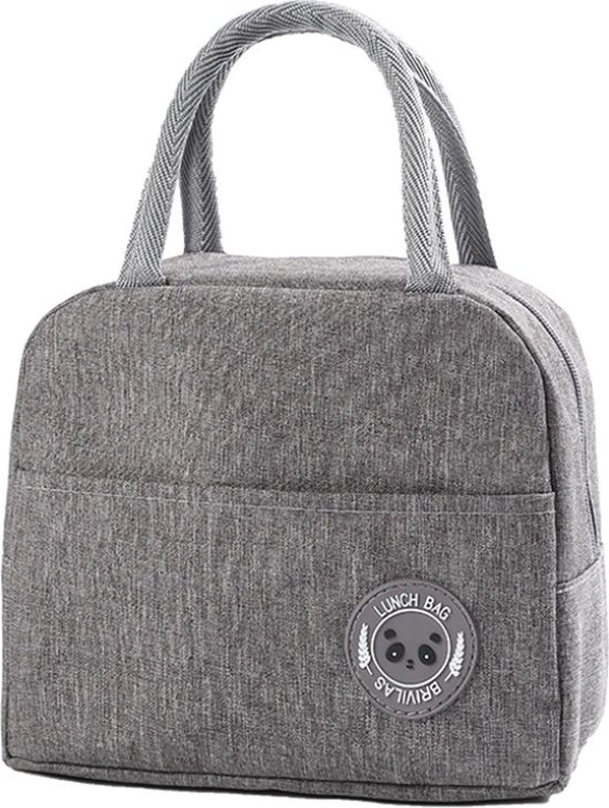 Lunch Bag - Grijs | Koeltas | Polyester / Nylon | 23x15x20 cm | Fashion Favorite van Fashion Favorite