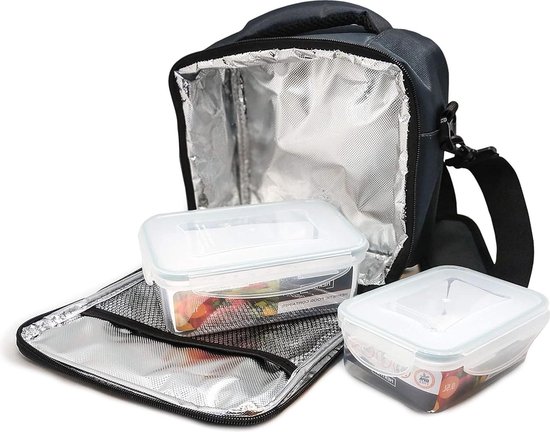 Lunch Bag grijs NERTHUS FIH 428 met Waterdicht ontwerp - Unieke eenheidsmaat Portable Lunch Bag van NERTHUS