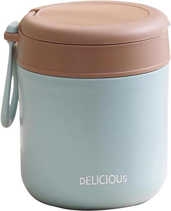 Lunch Box - Voedselcontainer Isolatie - Maaltijd Meenemen - Lekvrij Ontwerp - 430ml Capaciteit - Blauw van Merkloos