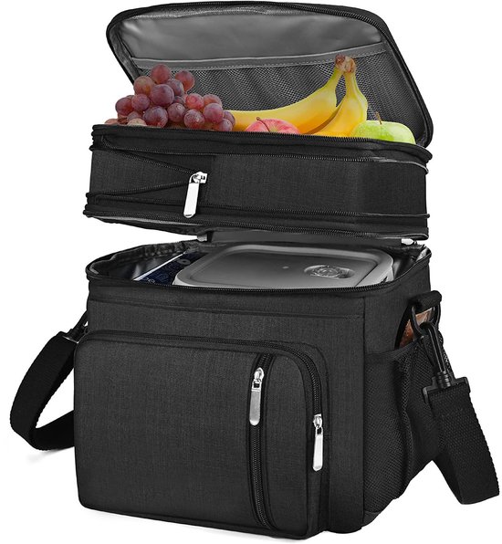 lunch-handtas - Thermische lunchzak - handtas - koeltas - Grote inhoud van 16 liter Lekpreventie van Merkloos