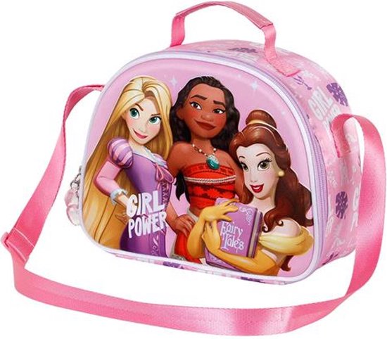 Lunch-/Koeltas Prinsessen 3D - 20x25,5x10 cm - Geïsoleerde Disney Koeltas met Verstelbare Schouderbanden en Ritsvak van Disney