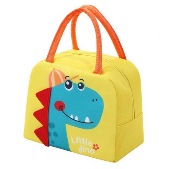 Lunchbag voor Kinderen - Dino - Dinosaurus - Geel - Koeltas - Thermo Tas - Lunch Bag - Rits - Jongen van Arctic Hunter