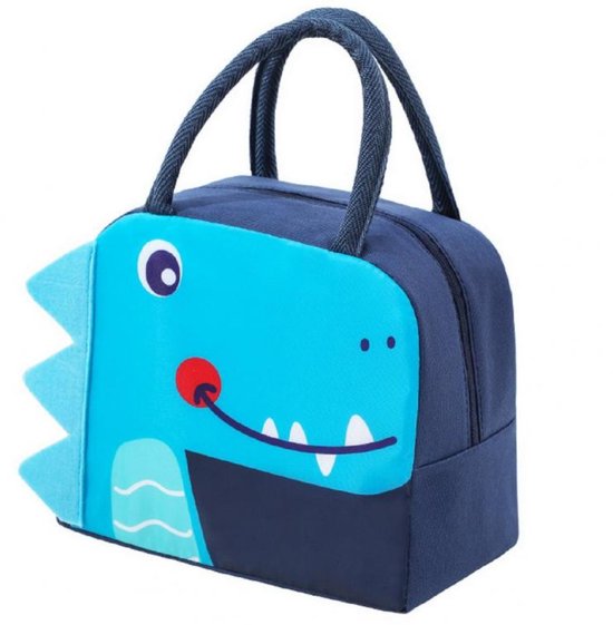 Lunchbag voor Kinderen - Dino - Dinosaurus - Koeltas - Thermo Tas - Lunch Tas - Rits - Jongen - Lunchtas Kind van Merkloos