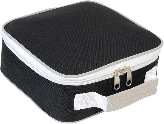 Lunchbox koeltas - Broodtrommel tas - Lunch meenemen - Houdt inhoud koel - 23 cm breed - Zwart