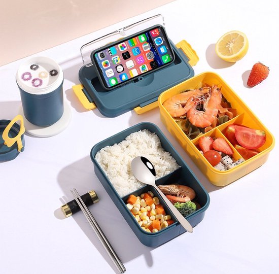 Lunchbox Set Met Bestek - Blauw - van Mepal