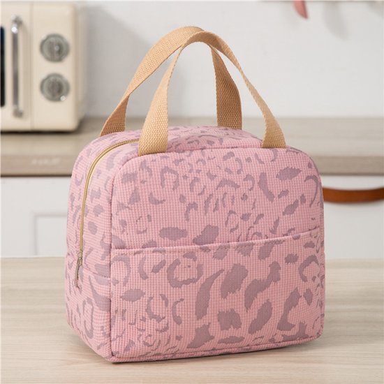 Lunchbox voor dames - heren en volwassenen, geïsoleerde lunchtas voor werk, picknick of reizen, schattig, herbruikbaar, lichtgewicht, duurzaam - Roze van Merkloos