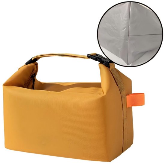 Lunchtas - 25 x 16 x 22 cm - Stijlvolle unisex lunchtas - Herbruikbaar, geïsoleerd en lekvrij - Minimalistische thermische lunchtas - Draagbare koeltas - Geschikt voor werk, school, picknicks of reizen