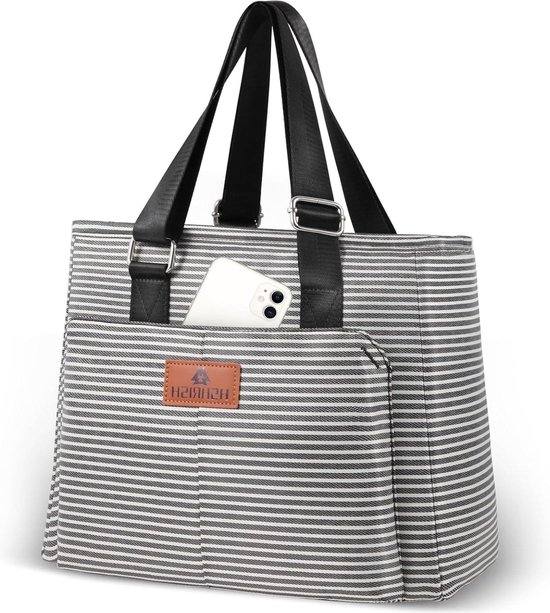 Lunchtas dames - Koeltas werk dames - 12L - Strepen - Waterdicht materiaal van Luxe Lunchtassen