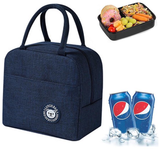 Lunchtas - Geïsoleerde Koeltas - Waterdicht Oxfordmateriaal - 1 Stuk - Blauw van Merkloos