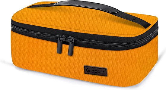 lunchtas, koeltas, kleine geïsoleerde tas, lunchtas met ritssluiting, thermische tas, opvouwbaar voor werk, oranje van Fringoo