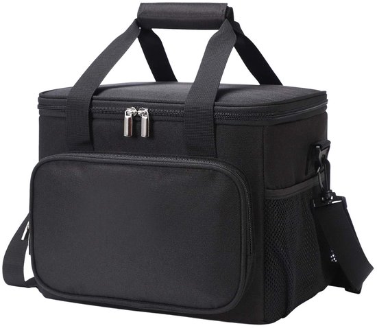 Lunchtas - Koeltas - Koeltasje - Lunchtas voor Dames en Heren - 30x23x23cm - Zwart van Merkloos