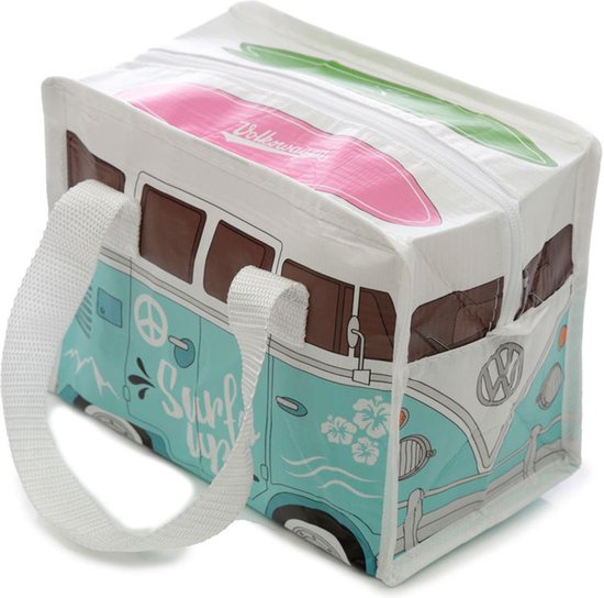 Lunchtas - Volkswagen - licht blauw - 4 liter - 16 x 21 x 12 cm - lunchtrommel - picknick/strand van Volkswagen