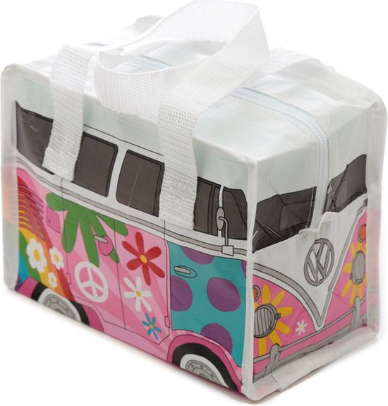 Lunchtas - Volkswagen - roze - 4 liter - 16 x 21 x 12 cm - lunchtrommel - picknick/strand van Volkswagen
