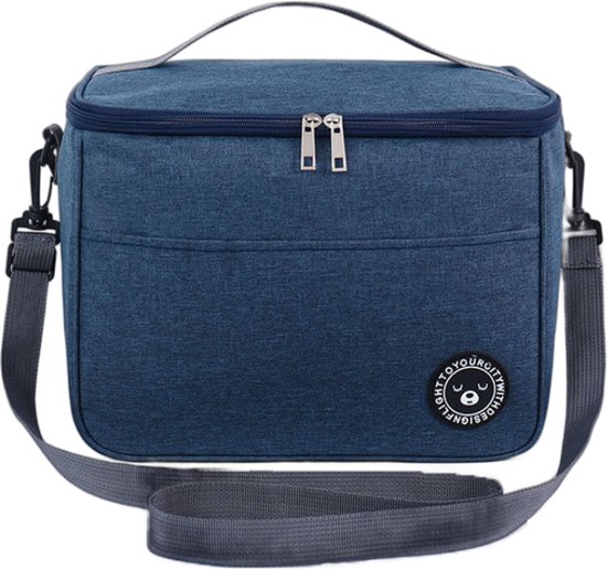 Lunchtas volwassenen - Picknicktas - Lunchtas - Slijtvast en duurzaam materiaal - Waterdicht en vuilafstotend - Geïsoleerde Koeltas - voor kantoor, maaltijdvoorbereiding en picknick - Marineblauw - 29*20*22cm - Oxford doek van Adorehouse