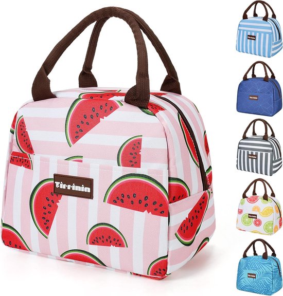Lunchtas voor vrouwen en mannen, geïsoleerde lunchtas voor meisjes, lunchbox voor volwassenen en kinderen, grote koelende lunchtas voor werk, school, picknick, roze van FlowFly