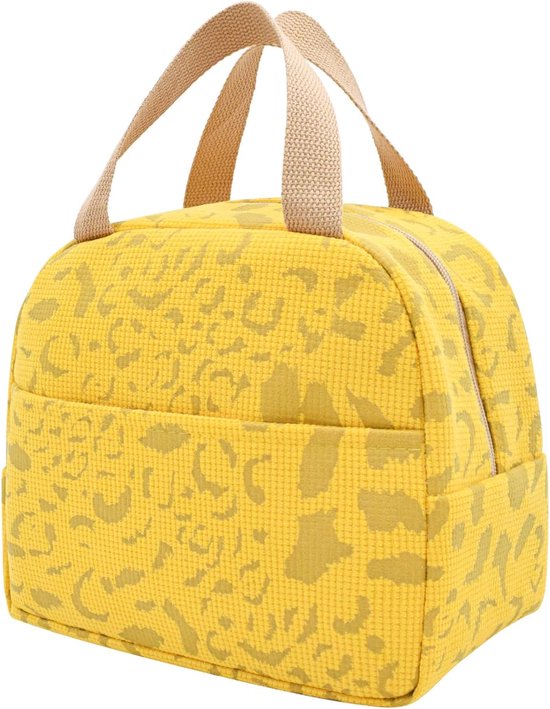 Lunchtassen voor kinderen - lunchtas lunchtas herbruikbaar - Lunchtassen - Lunchtassen voor dames en heren - 6 l mini koeltas - kleine geïsoleerde picknicktas - voor werk - school - picknick - reizen (geel) van MATEIN