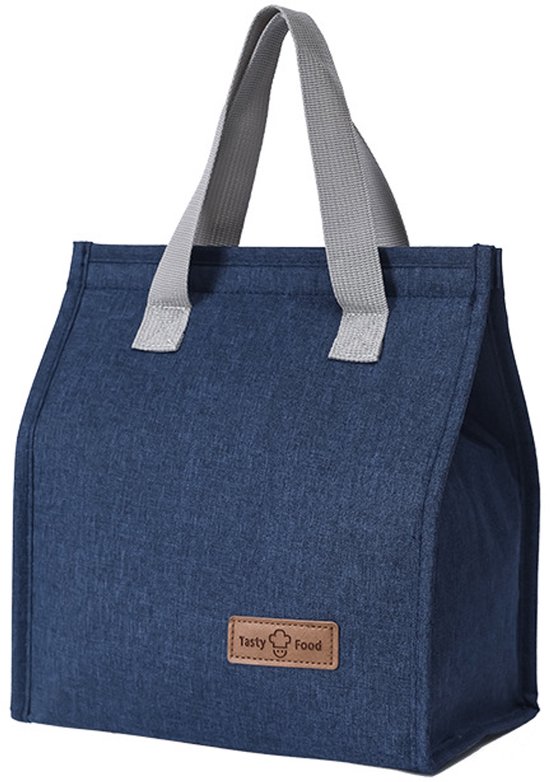 Lunchzak - herbruikbare geïsoleerde lekkagebestendige lunchzak - kinderen meisje jongen volwassen koeltas - geschikt voor werk, school, reizen-25.5*22.5*13cm-Blauw van Merkloos