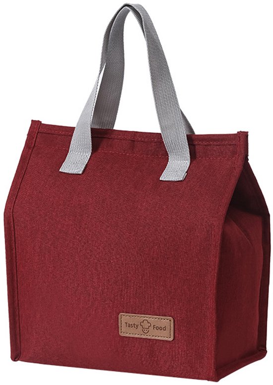 Lunchzak - herbruikbare geïsoleerde lekkagebestendige lunchzak - kinderen meisje jongen volwassen koeltas - geschikt voor werk, school, reizen-25.5*22.5*13cm-Rood van FlowFly
