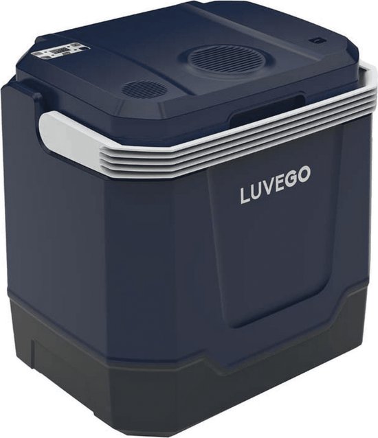 Luvego Elektrische Koelbox 30L - Frigobox 12 Volt 230v - Met Ingebouwde Bluetooth Speaker - Auto Coolbox