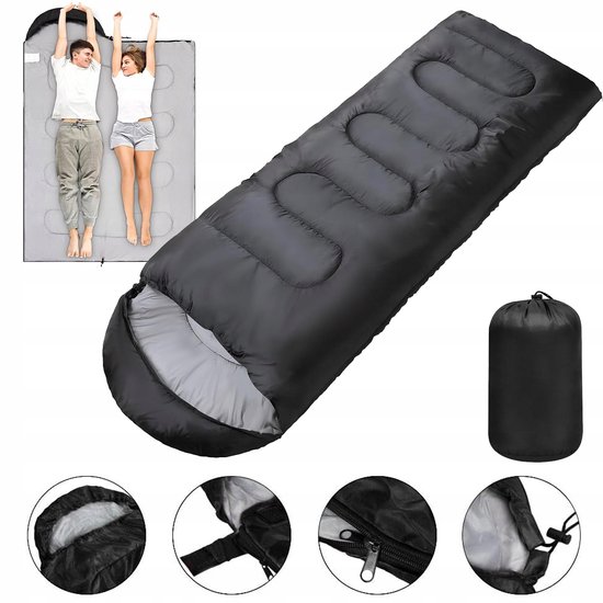 Luxe 2-in-1 Mummyslaapzak: Deken & Slaapzak, 210x75cm, Zwart