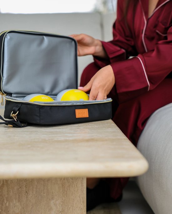 Luxe geïsoleerde koeltas - Kolftas Borstvoeding - Koeltas - Moedermelk Bewaarzakjes - Inclusief Koelelement - Zwart van Mommy Bag