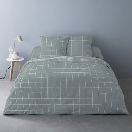 Luxe Katoen Flanel dekbedovertrek Noche Jadeite - 240x220 van Merkloos