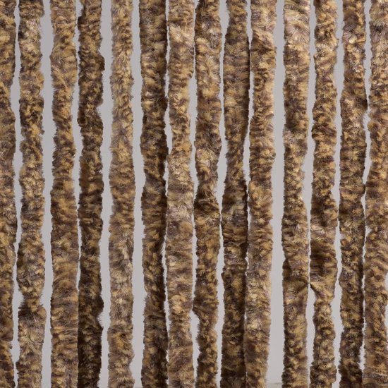 Luxe Kattenstaart Vliegengordijn - 90 x 220cm - Bruin/Hazel Beige - Mix van Merkloos