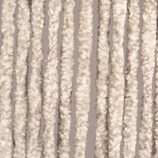 Luxe Kattenstaart Vliegengordijn - 90 x 220cm - Wit/Grijs Mix van Merkloos