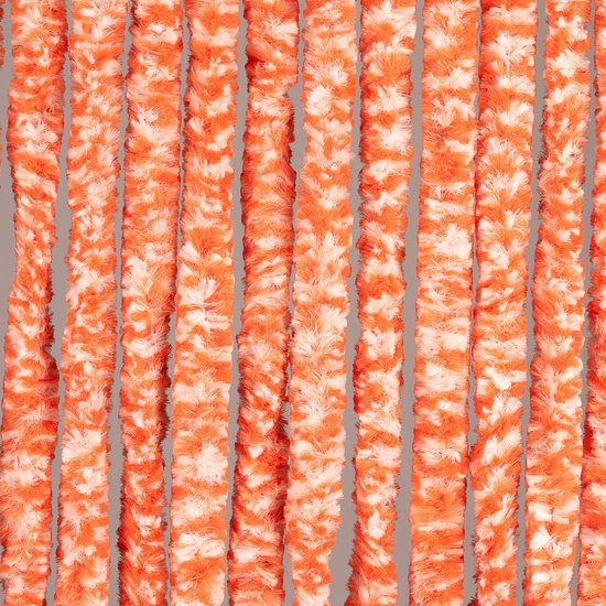 Luxe Kattenstaart Vliegengordijn - 90 x 220cm - Wit/Oranje Mix van Luxe.