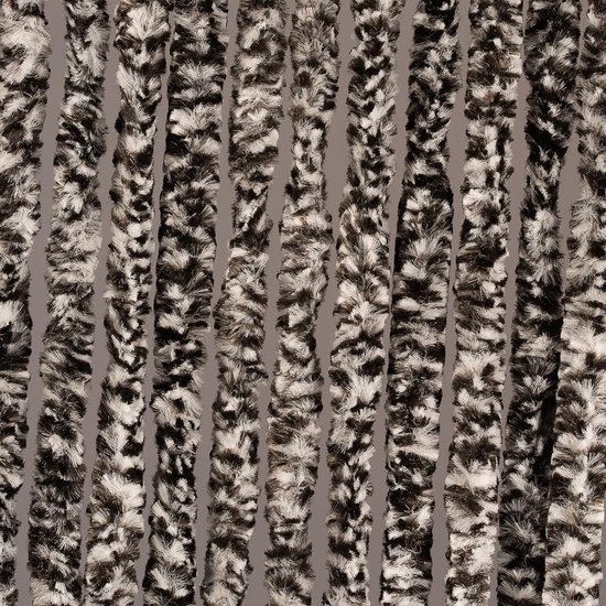 Luxe Kattenstaart Vliegengordijn - 90 x 220cm - Wit/Zwart Mix