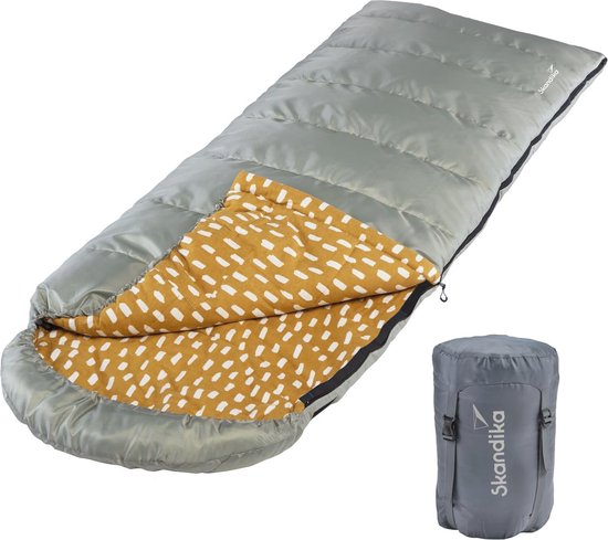 Luxe Koppelbare Dekenslaapzak voor 3 Seizoenen - Tot -20 °C, Flanel Katoen Binnenvoering, Waterafstotend, 220 x 80 cm / 220 x 160 cm van Merkloos