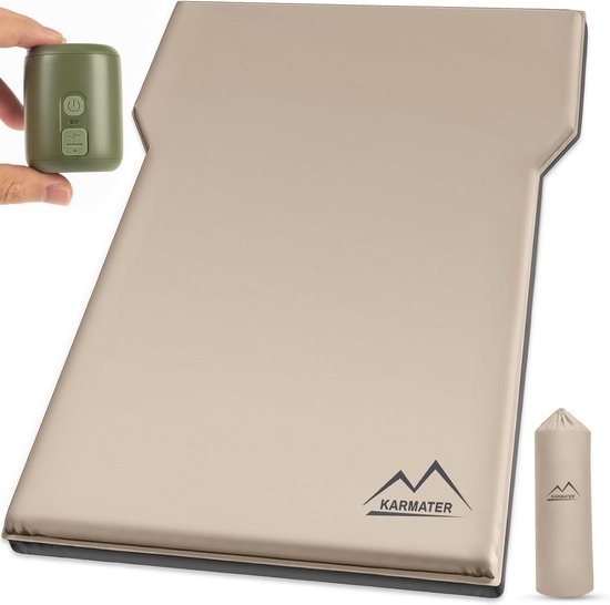 Luxe Opblaasbaar Luchtbed voor SUV en Auto - Ultradik Kampeermatras met Pomp voor 2 Personen van Campart Travel