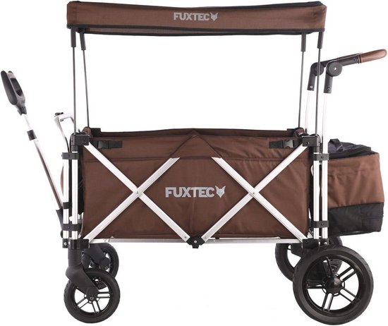 Luxe Opvouwbare Bolderkar - Handkar en Tuintrolley voor Kinderen - Ideaal voor Buitengebruik, Transport op Harde Ondergrond - Voorkom Zon met Afneembare Zonneklep - Inclusief Koeltas en Achtertas van MaxxGarden