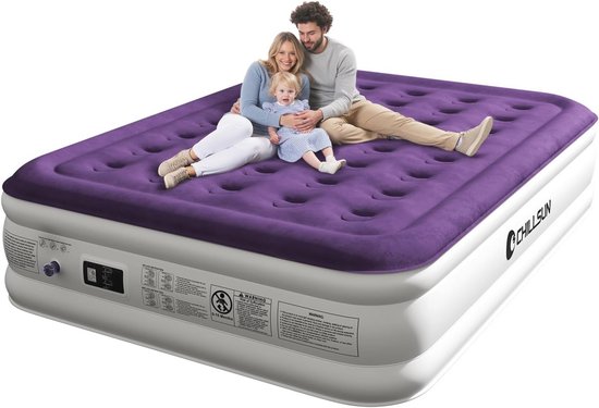 Luxe Queen Luchtbed met Geïntegreerde Pomp - Perfect voor Camping en Thuis