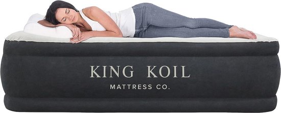 Luxe queensize luchtmatras met ingebouwde pomp - Opblaasbaar dubbel hoog waterdicht luchtbed voor thuis en camping van Active Era