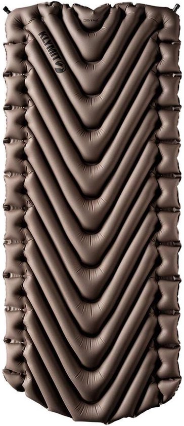 Luxe Slaapmat - Opblaasbaar Luchtbed - Kamperen Buiten - Extra Breed Ontwerp - 193x76cm - Steengrijs/Zwart van Merkloos