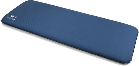 Luxe XL Zelfopblazend Hoog Kampeer Matras 1 Persoon 198x76x10 cm Blauw